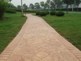 彩色压印混凝土路面