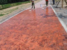 彩色压印混凝土路面