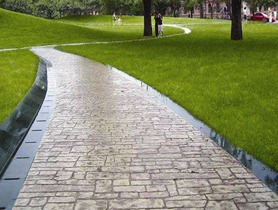 彩色压印混凝土路面