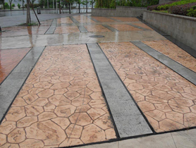 彩色压印混凝土路面