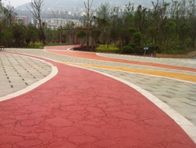 彩色压印混凝土路面
