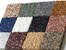 彩色天然胶粘石路面