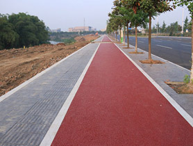 彩色透水混凝土路面